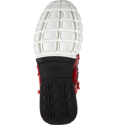 Shop Thom Browne Tartan Running Sneaker In Red Plaid