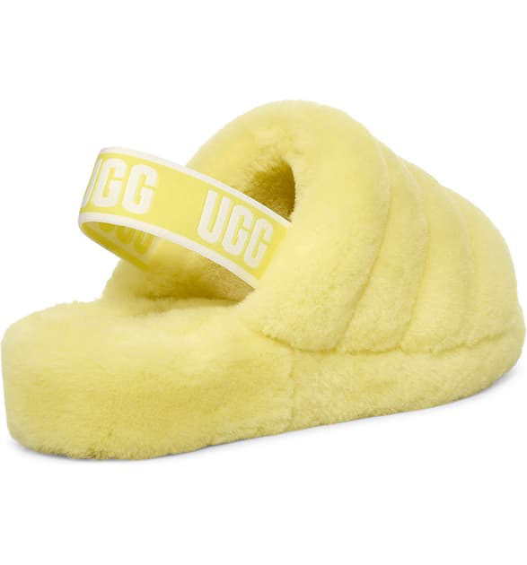 neon yellow ugg slippers