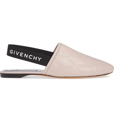 Shop Givenchy Rivington Logo Slingback Flat In Pale Pink