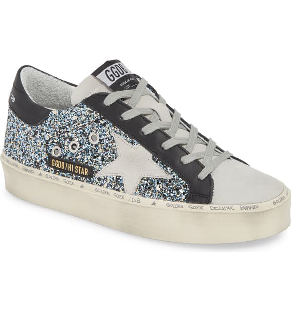 golden goose hi star glitter platform sneaker