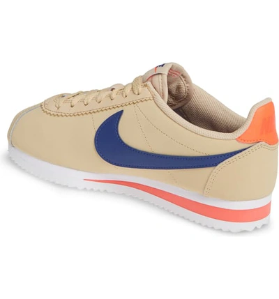 Shop Nike Classic Cortez Sneaker In Desert Ore/ Deep Royal Blue