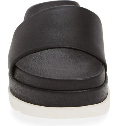Shop Jslides Bibi Platform Sandal In Black Leather