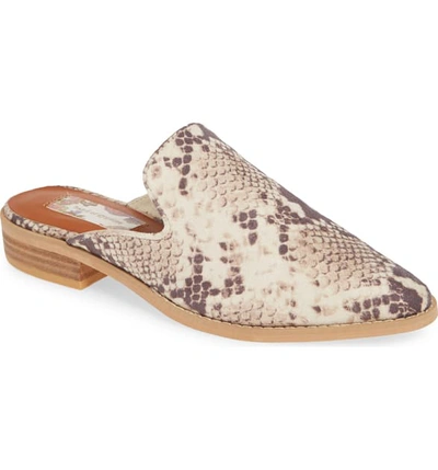 Shop Band Of Gypsies Skipper Snake Embossed Loafer Mule In Natural Snake Print