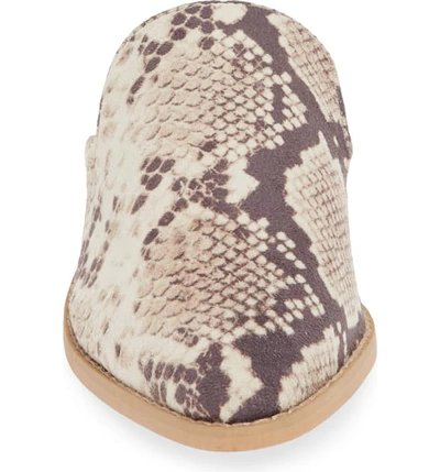 Shop Band Of Gypsies Skipper Snake Embossed Loafer Mule In Natural Snake Print