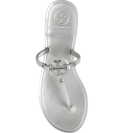 Shop Tory Burch 'mini Miller' Flat Sandal In Silver