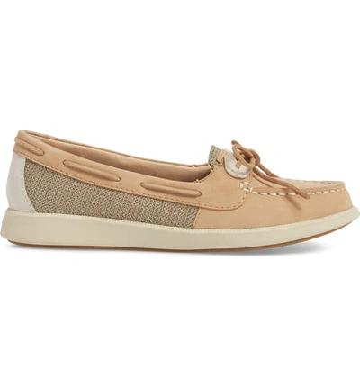 Shop Sperry Oasis Boat Shoe In Linen Oat Leather