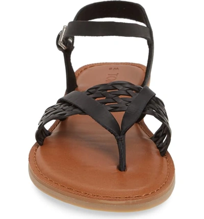 Shop Toms Lexie Sandal In Black Braid Leather