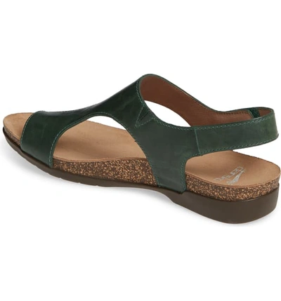 Shop Dansko Reece Sandal In Green Leather