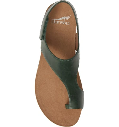 Shop Dansko Reece Sandal In Green Leather