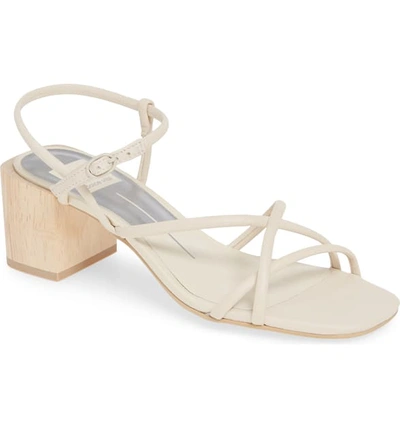 Shop Dolce Vita Zayla Block Heel Sandal In Ivory Leather