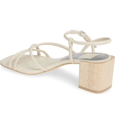 Shop Dolce Vita Zayla Block Heel Sandal In Ivory Leather