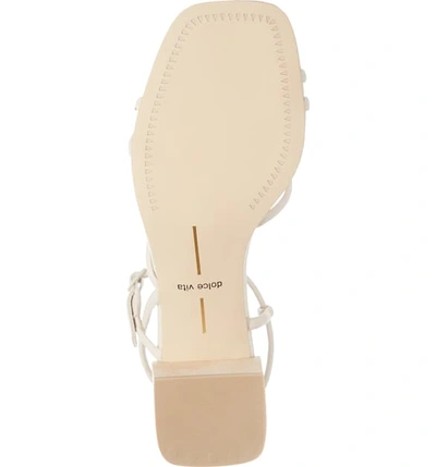 Shop Dolce Vita Zayla Block Heel Sandal In Ivory Leather