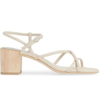 Shop Dolce Vita Zayla Block Heel Sandal In Ivory Leather