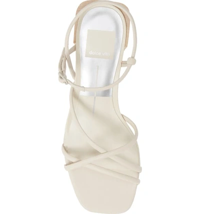 Shop Dolce Vita Zayla Block Heel Sandal In Ivory Leather