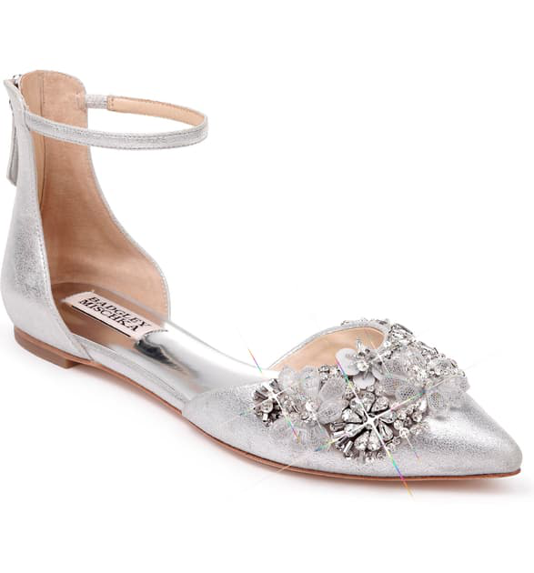 badgley mischka abby ankle strap flat