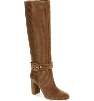 Shop Gianvito Rossi Knee High Boot In Camel Suede
