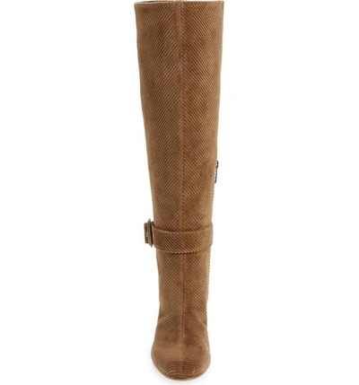 Shop Gianvito Rossi Knee High Boot In Camel Suede