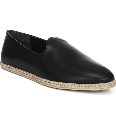 Shop Vince Malia Loafer Flat In Black Leather
