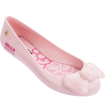 Shop Melissa Space Love Hello Kitty Flat In Light Pink