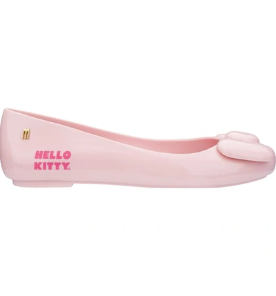 Shop Melissa Space Love Hello Kitty Flat In Light Pink