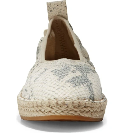 Shop Cole Haan Cloudfeel Espadrille In Ivory/ Grey Print Leather