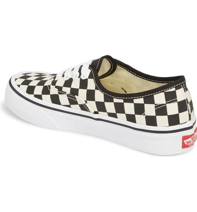Shop Vans 'authentic' Sneaker In Black/ White Checker