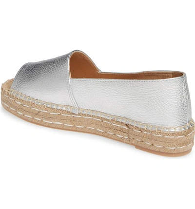 Shop Patricia Green Angie Platform Espadrille In Silver Leather