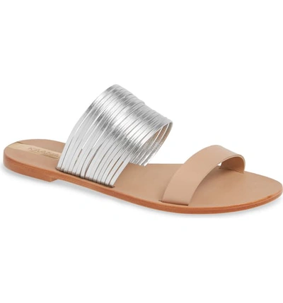 Shop Kaanas Samos Slide Sandal In Silver