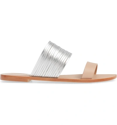 Shop Kaanas Samos Slide Sandal In Silver