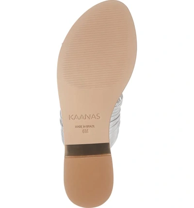 Shop Kaanas Samos Slide Sandal In Silver