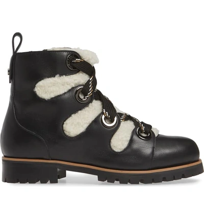 Shop Jimmy Choo Bei Hiking Boot With Genuine Shearling Lining In Black