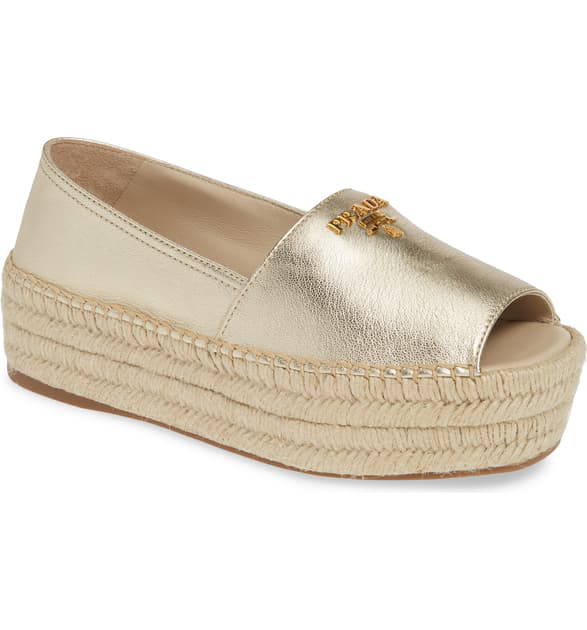 prada peep toe espadrilles