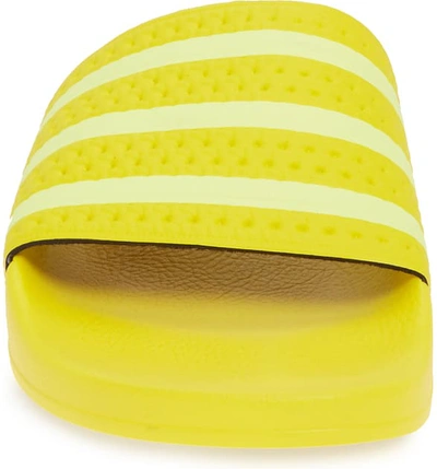 Shop Adidas Originals 'adilette' Slide Sandal In Yellow/ Semi Frozen Yellow