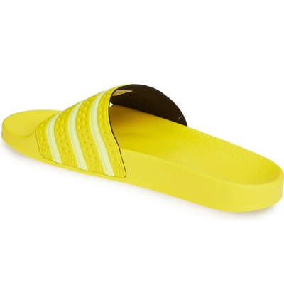 Shop Adidas Originals 'adilette' Slide Sandal In Yellow/ Semi Frozen Yellow