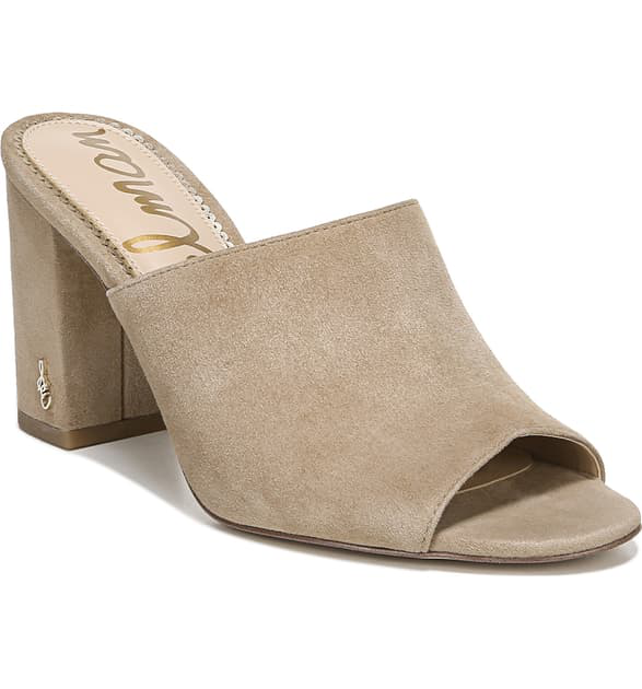 Orlie Open-toe Block-heel Mules 