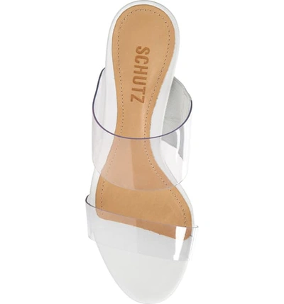 Shop Schutz Victorie Slide Sandal In Transparent/ White