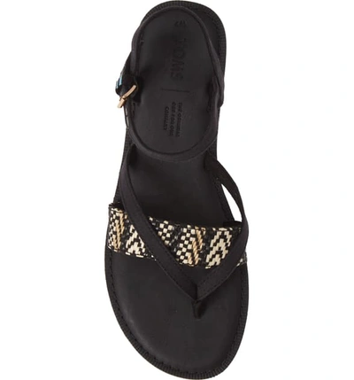 Shop Toms Lexie Sandal In Black Geometric Canvas