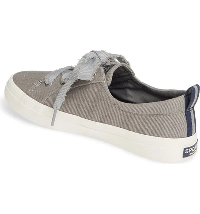 Shop Sperry Crest Vibe Sneaker In Grey Vintage Twill Fabric