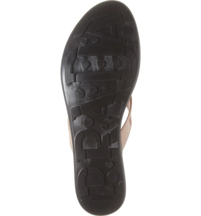 Shop Prada Logo Flip Flop In Nude