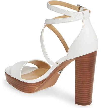 Michael Michael Kors Charlize Strappy Platform Sandal In White Vachetta  Leather | ModeSens