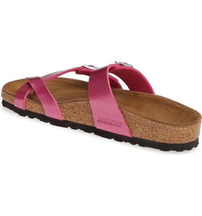 Shop Birkenstock Mayari Slide Sandal In Electric Metallic Magenta