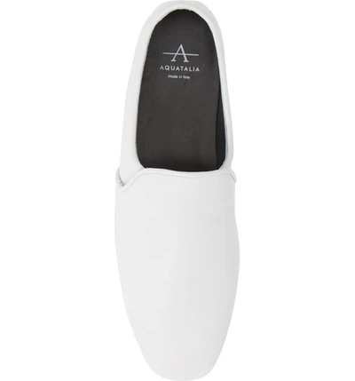Shop Aquatalia Revy Weatherproof Loafer In White Nappa