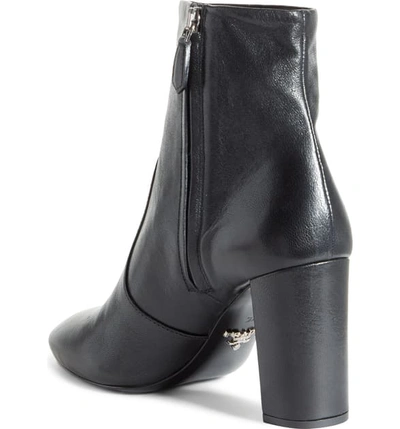 Shop Prada Block Heel Bootie In Black