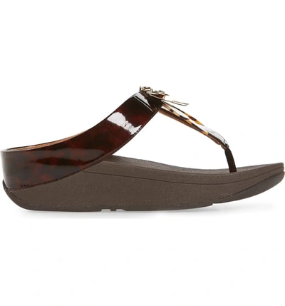 Fitflop Conga Dragonfly Flip Flop In Chocolate Brown | ModeSens