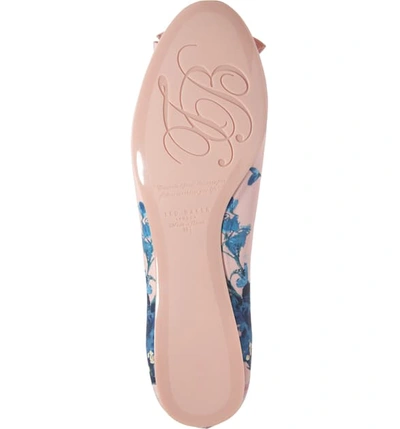 Shop Ted Baker Suallip Flat In Pink Satin