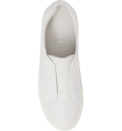 Shop Jslides Heidi Platform Slip-on Sneaker In White Leather