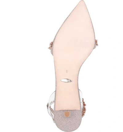 Badgley Mischka Addison Crystal Embellished Ankle Strap Sandal In Rose Gold  Glitter | ModeSens