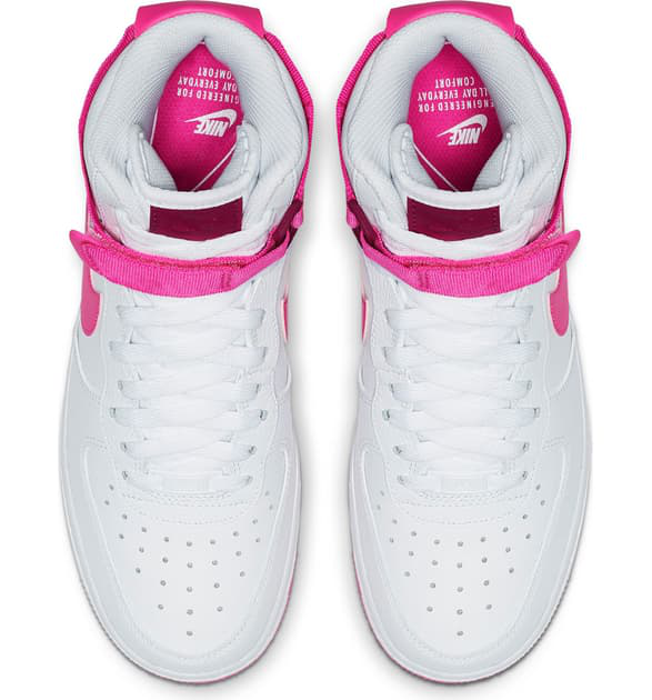 nike air force 1 high top pink and black