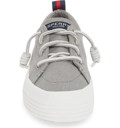 Shop Sperry Crest Vibe Platform Sneaker In Grey Canvas