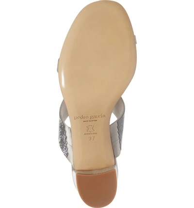Shop Pedro Garcia Xina Crystal Embellished Slip-on Sandal In Moonstone Satin